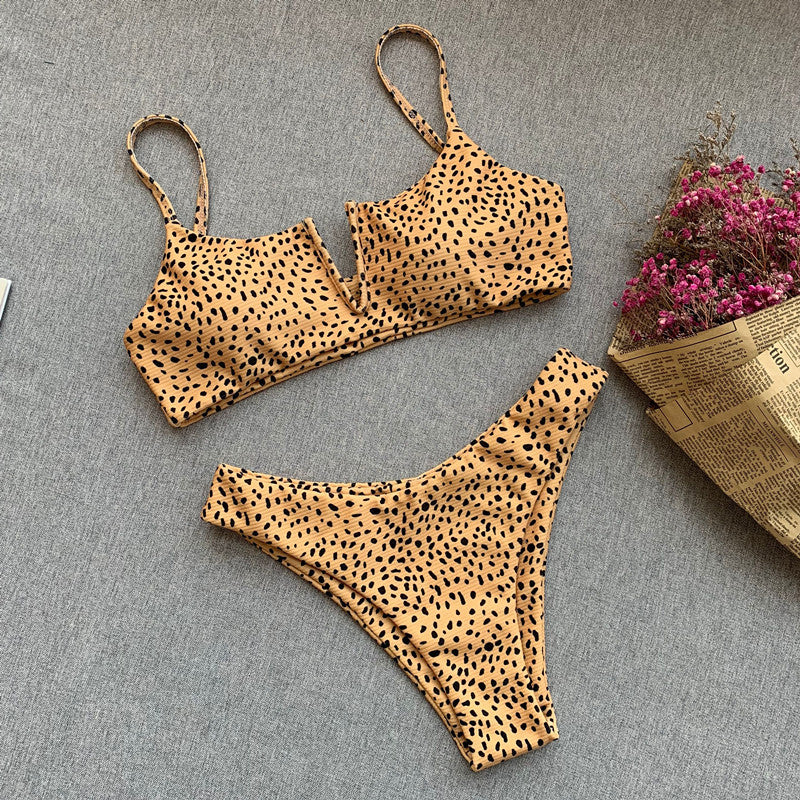 Luvik | Seksikkäät Naisten Bikinis Uima-asut Leopardibikini Solmittu