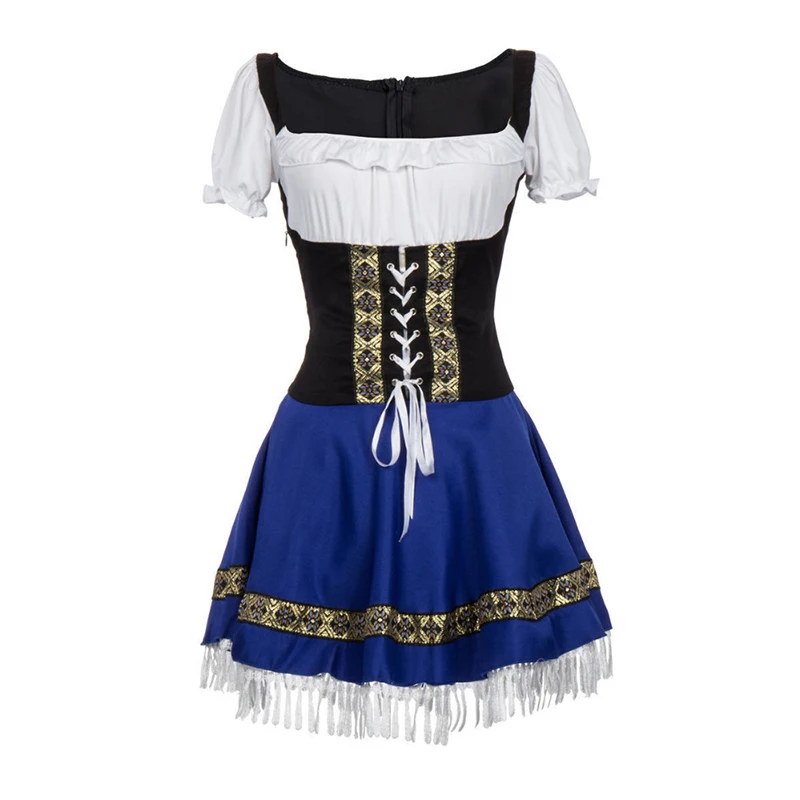 Luvik | Oktoberfest-mekko naisille Off-Shoulder-toppi ja essu