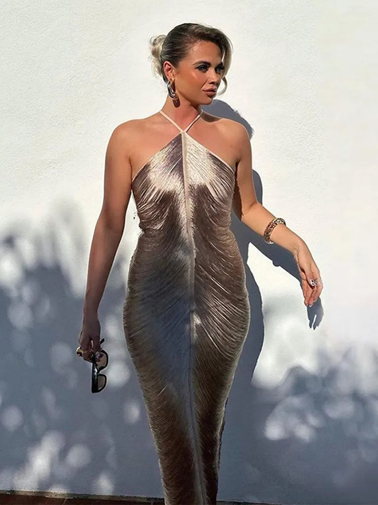 Luvik | Fringe dress Long-sleeved Elegant Summer dress for women