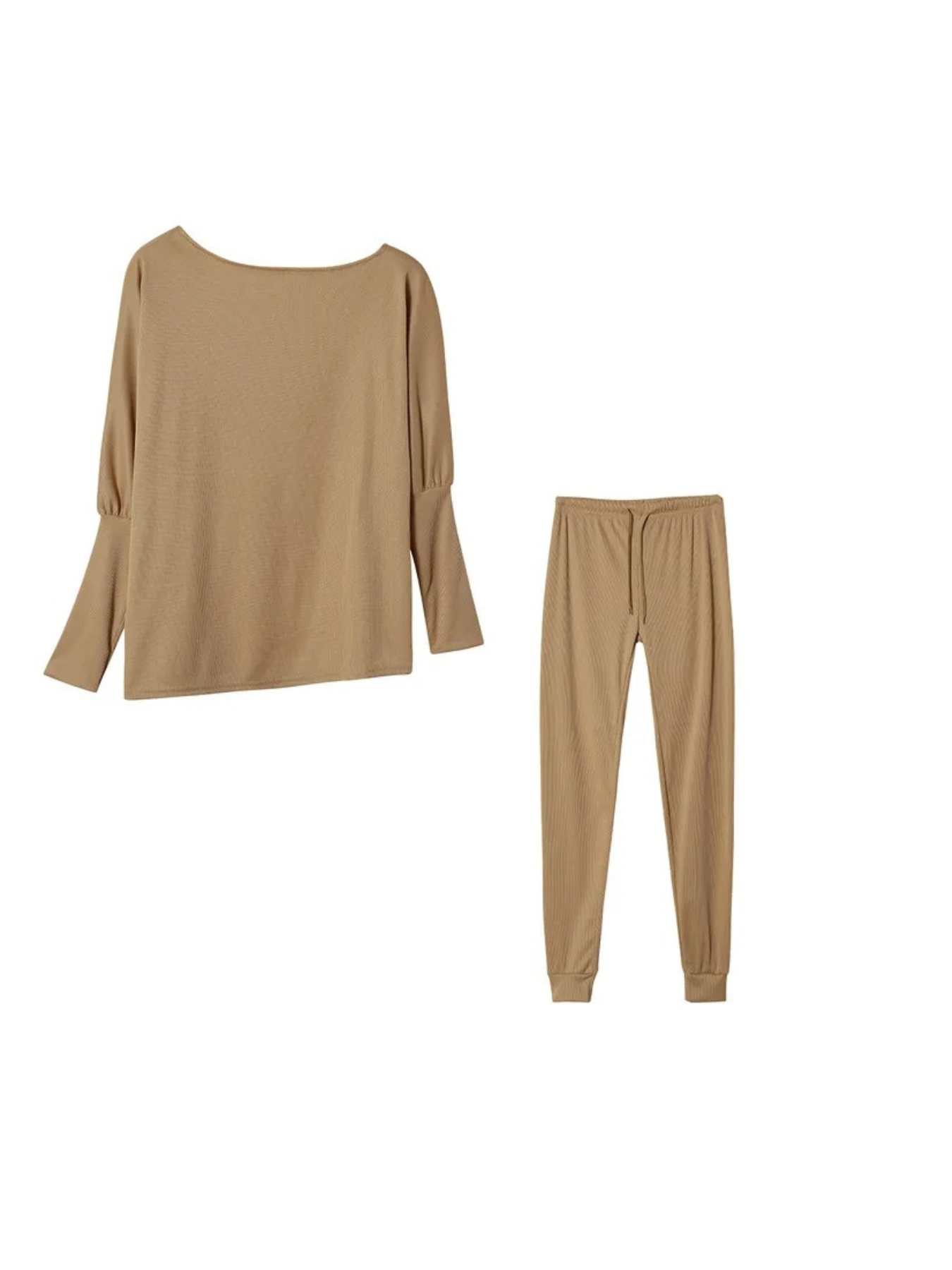 Luvik | Naisten Kotiasu Tyylikäs Off Shoulder Paita Ja Leggings Sarja