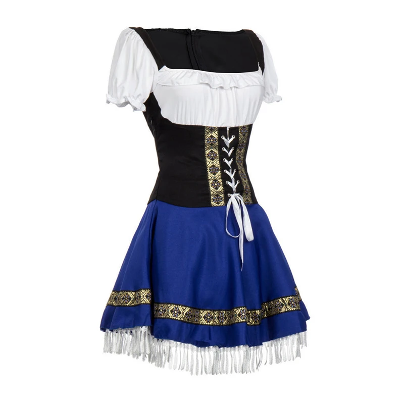 Luvik | Oktoberfest-mekko naisille Off-Shoulder-toppi ja essu