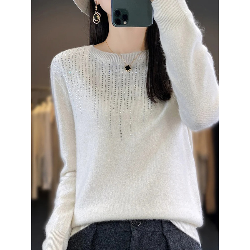 Luvik | Elegant women's knit with decorative stones