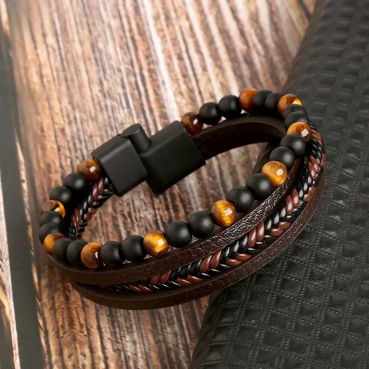Luvik | Stilvolles Lederarmband Satz Für Herren