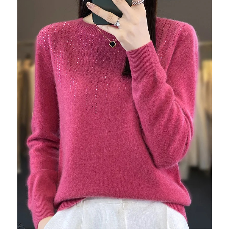Luvik | Elegant women's knit with decorative stones