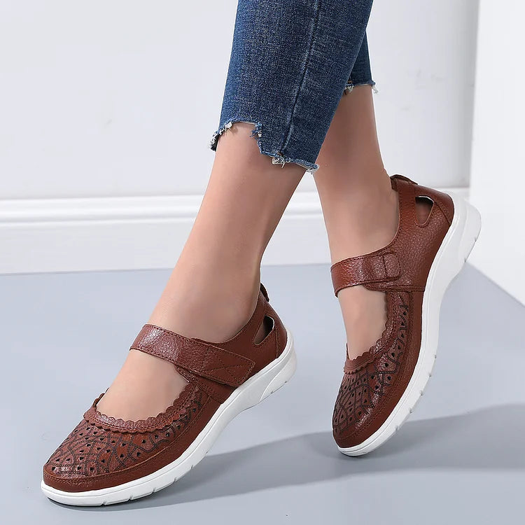 Luvik | Orthopedic comfort shoes made of white leather for women