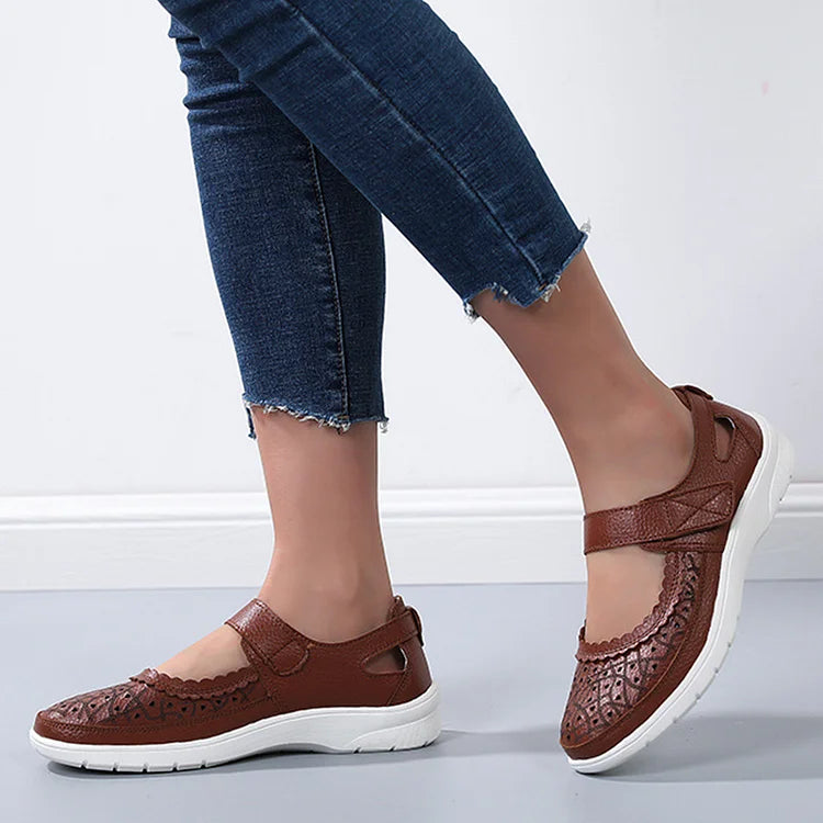 Luvik | Orthopedic comfort shoes made of white leather for women
