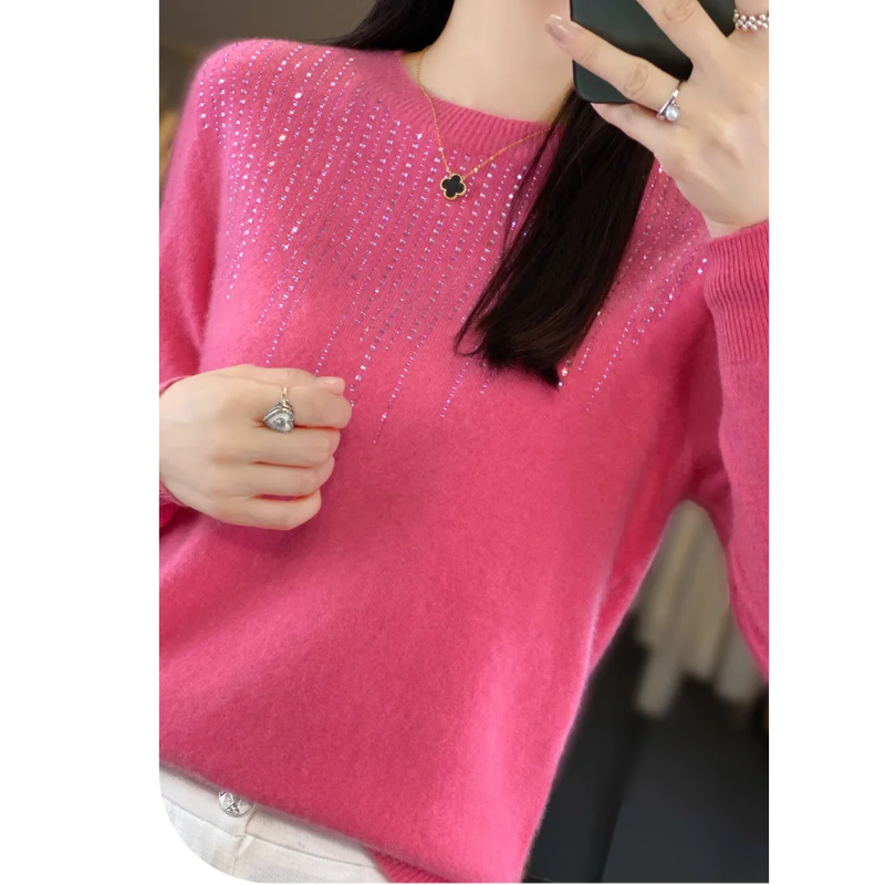 Luvik | Elegant women's knit with decorative stones