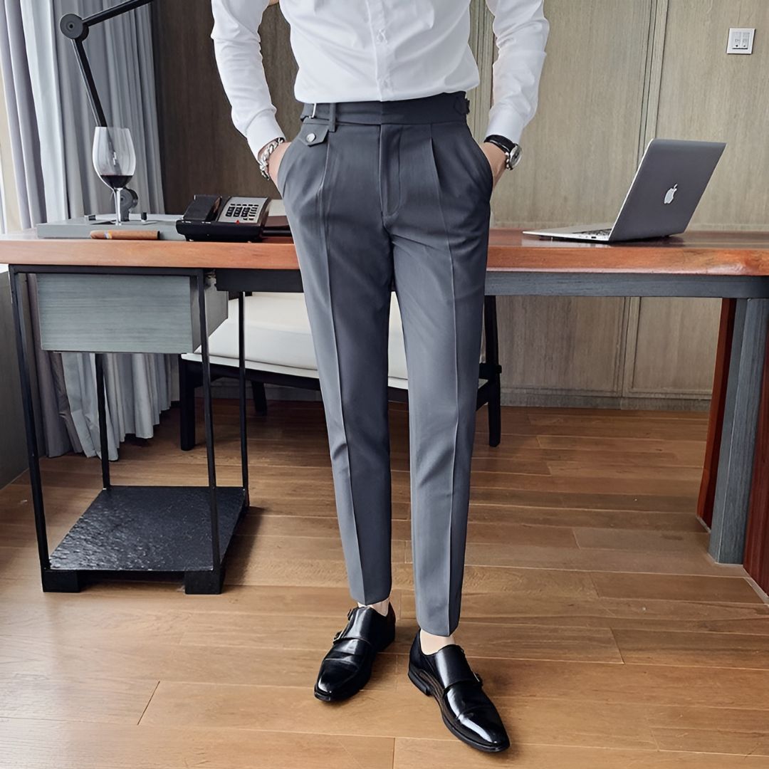 Luvik | Pleated Front Casual Pants for Men