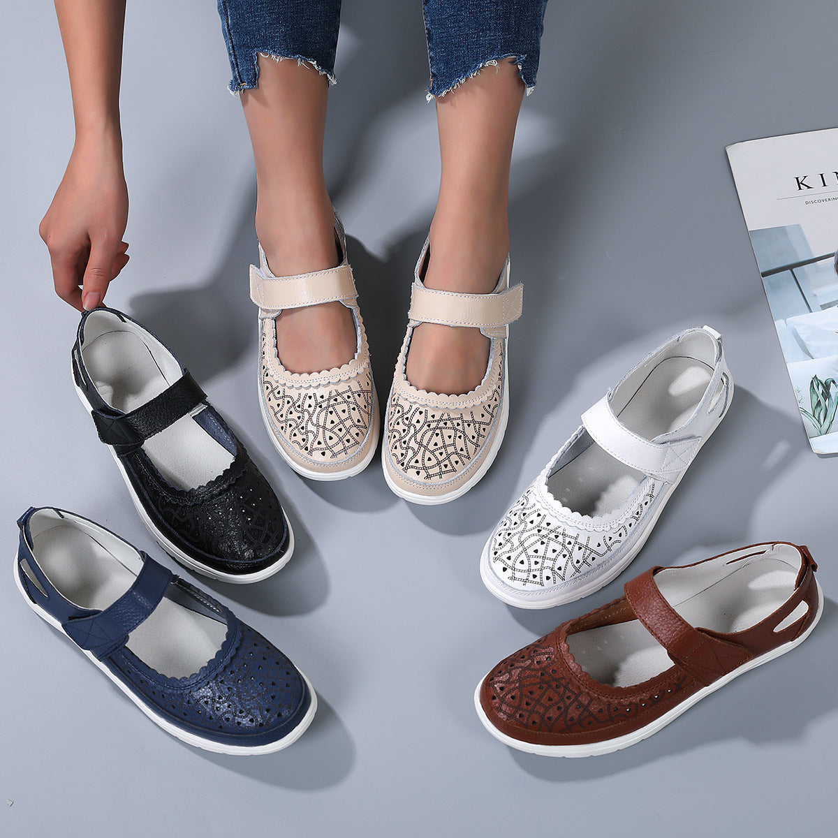 Luvik | Orthopedic comfort shoes made of white leather for women