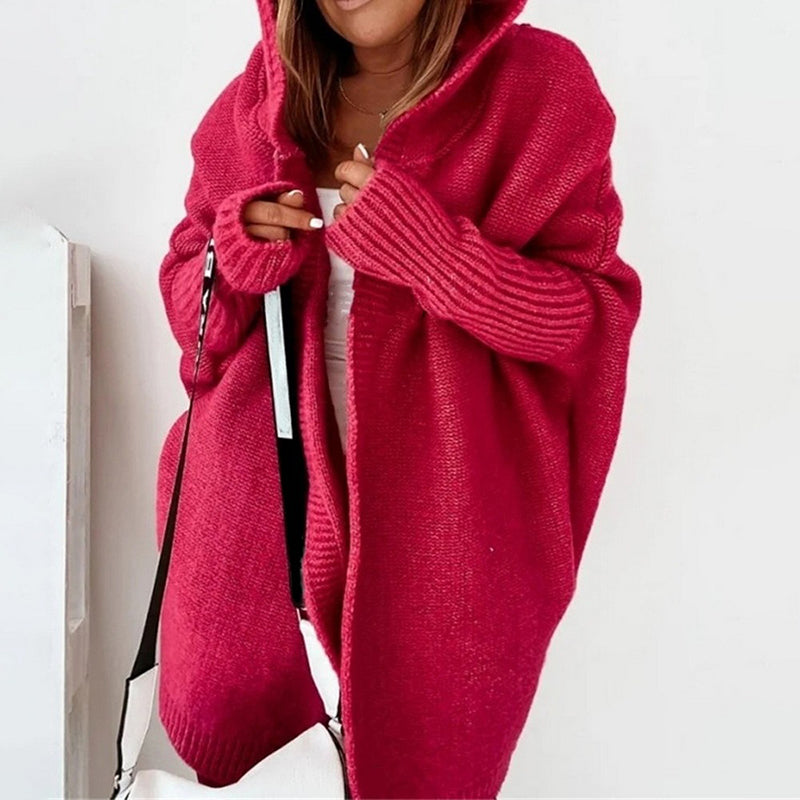 Luvik | long sleeve open cardigan with hood