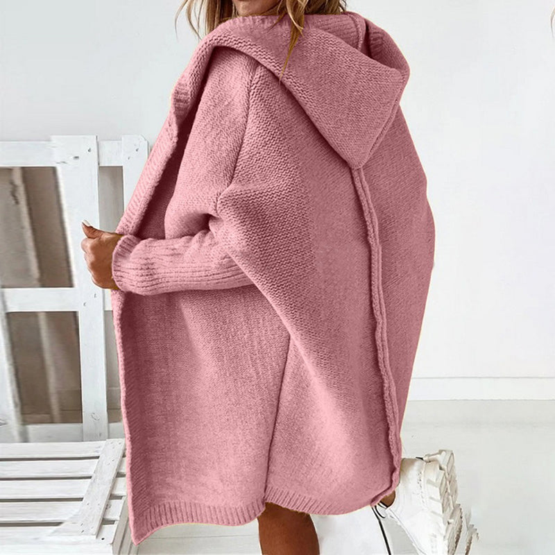Luvik | long sleeve open cardigan with hood