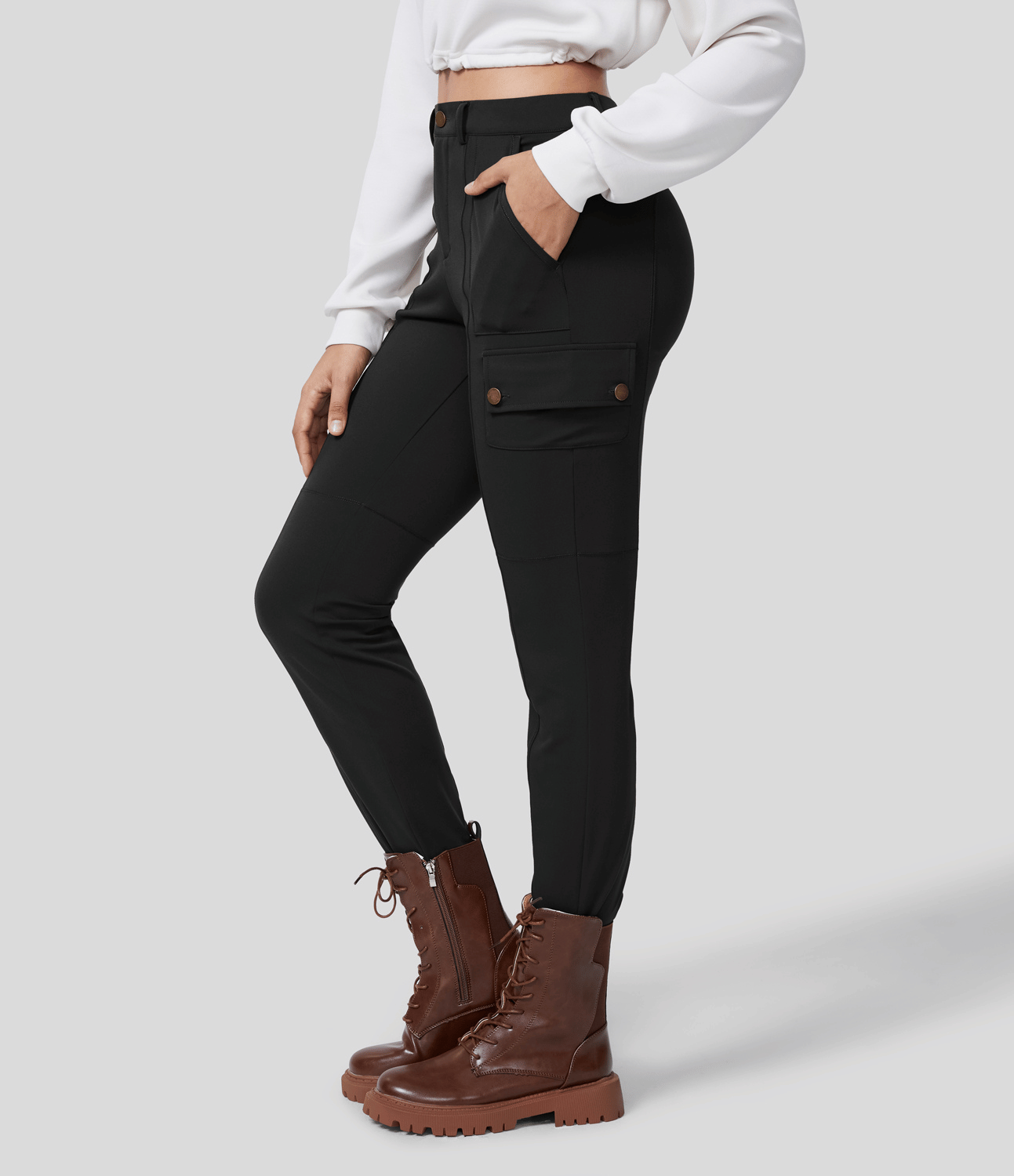 Luvik | Skinny Cargo Housut Taskuilla