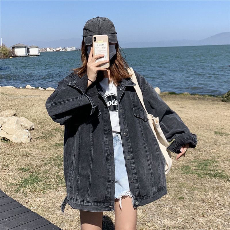 Luvik | Loose Korean Style Denim Jacket Casual Jacket