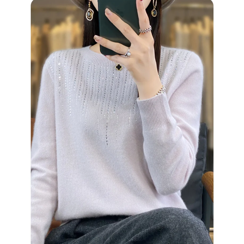 Luvik | Elegant women's knit with decorative stones