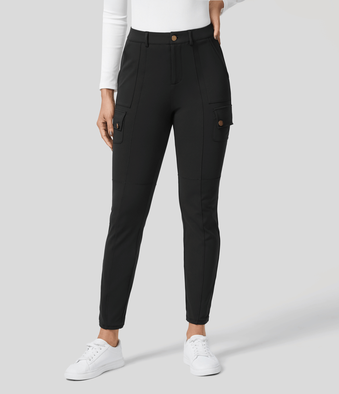 Luvik | Skinny Cargo Housut Taskuilla
