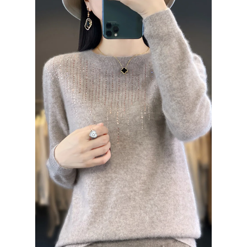 Luvik | Elegant women's knit with decorative stones