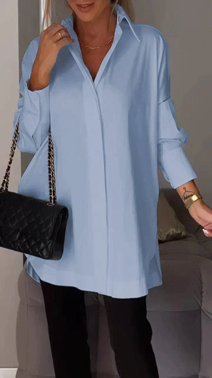 Luvik | T-shirt with cut-out neck white