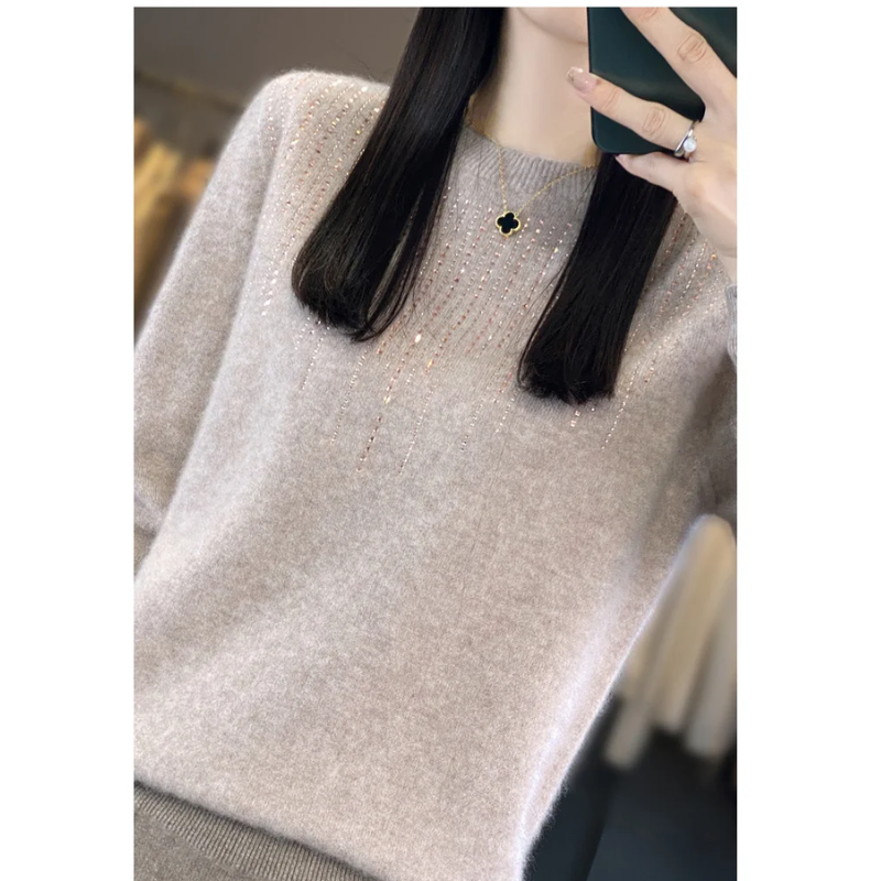 Luvik | Elegant women's knit with decorative stones