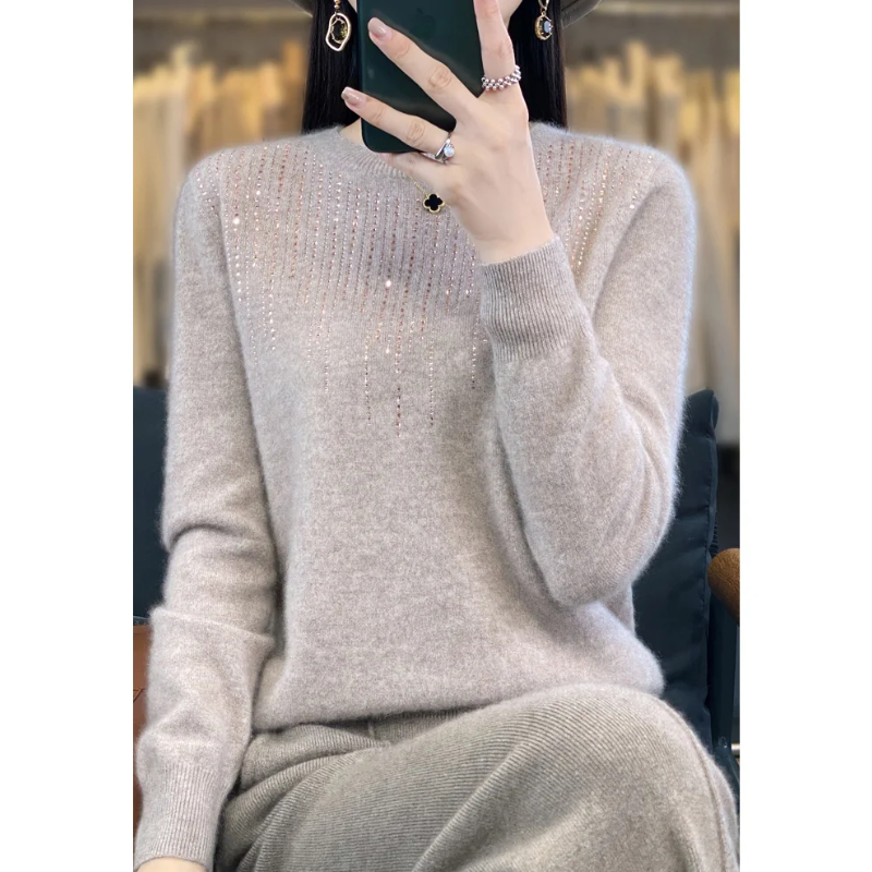 Luvik | Elegant women's knit with decorative stones