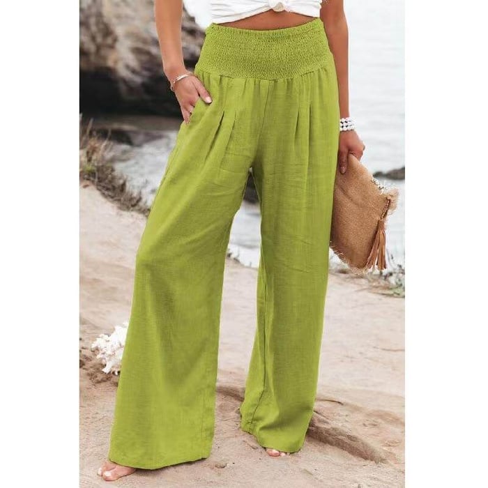 Luvik | rent wide trousers made of cotton and linen with wide legs