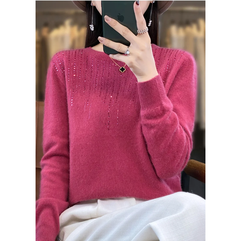 Luvik | Elegant women's knit with decorative stones