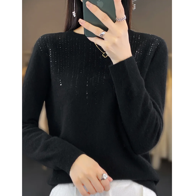 Luvik | Elegant women's knit with decorative stones