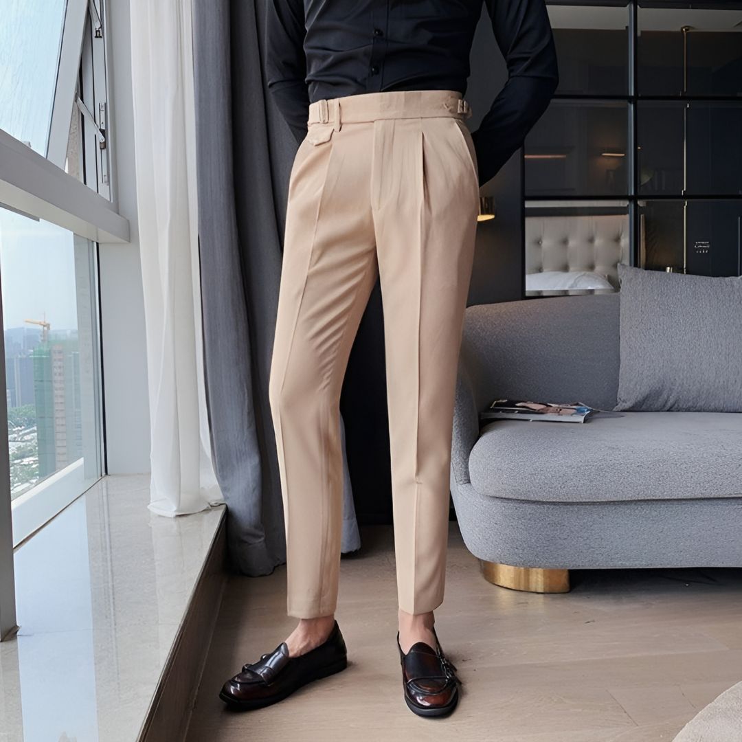 Luvik | Pleated Front Casual Pants for Men
