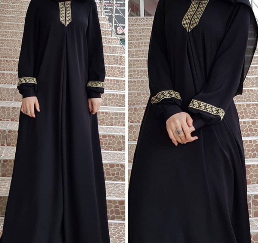 Luvik | Plus Size Druck Abaya Jilbab Muslimin Maximekko