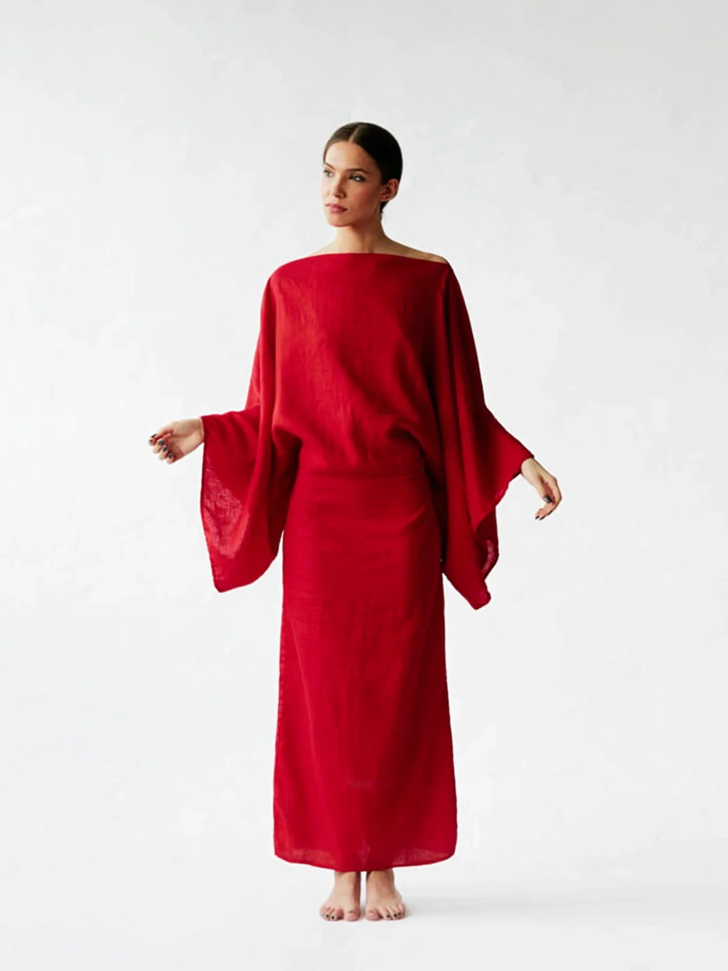 Luvik | Vaativat Draped Musta Mekko Naisille