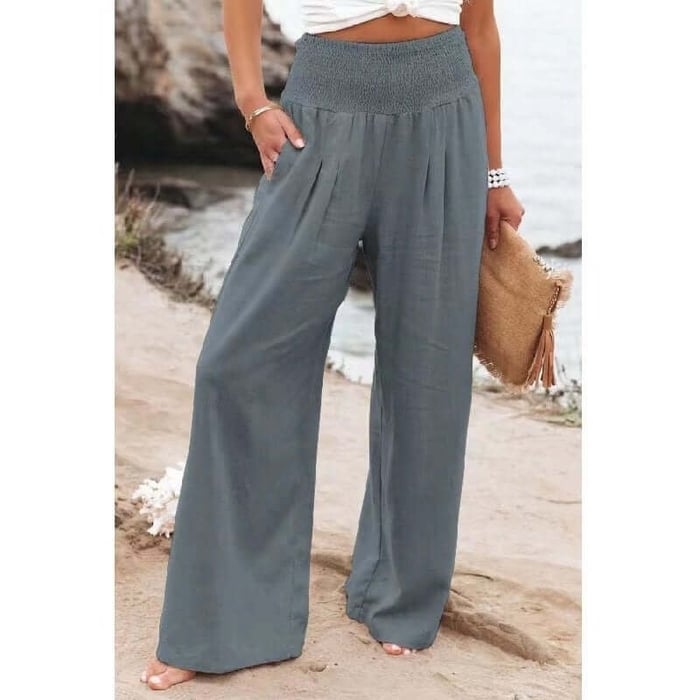 Luvik | rent wide trousers made of cotton and linen with wide legs