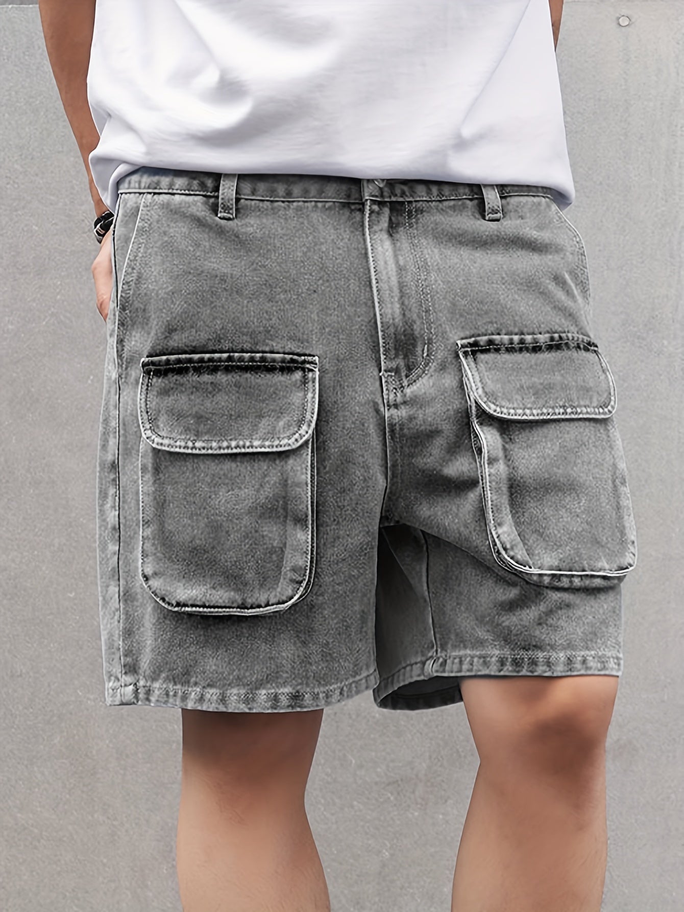 Luvik | Iloiset Denim Miesten Shortsien useilla taskuilla