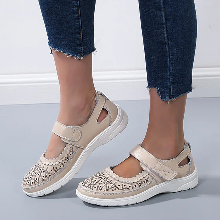 Luvik | Orthopedic comfort shoes made of white leather for women