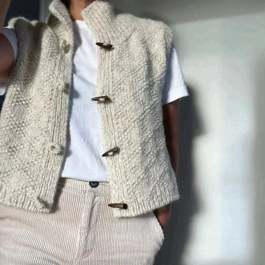 Luvik | Yksinkertainen Hihaton Cardigan Naisille