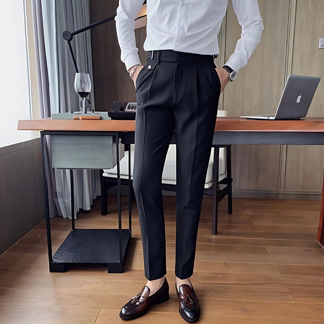 Luvik | Pleated Front Casual Pants for Men