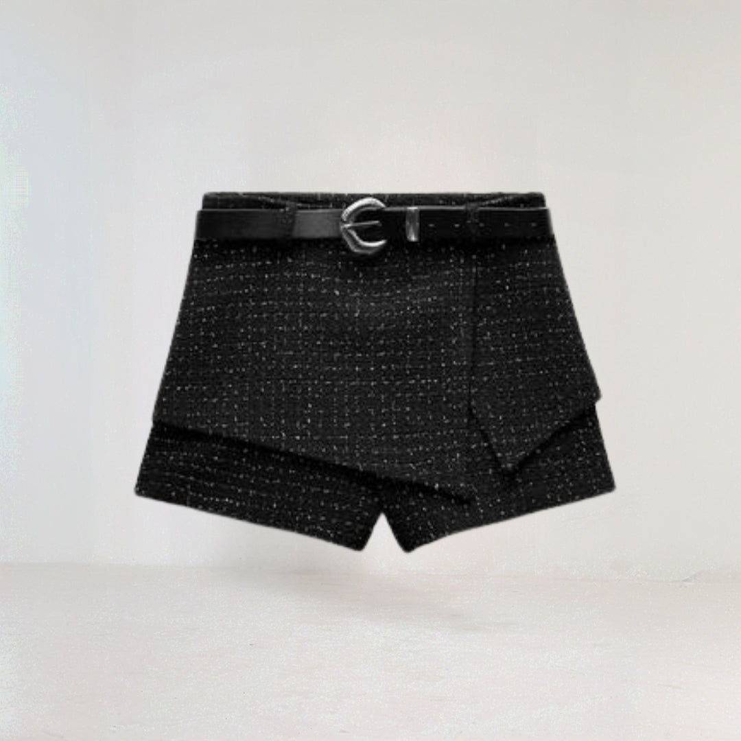 Luvik | Tweed Overall Ilman hihoja, Vartalon myötäinen malli Kultaiset nappiyksityiskohdat Koren mukainen vyötärö