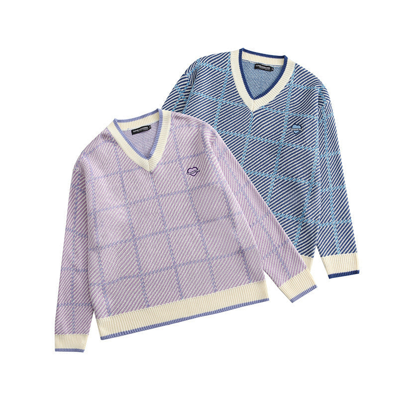 Luvik | College Style V-kaula-ompelu Pariskuntaswetteri