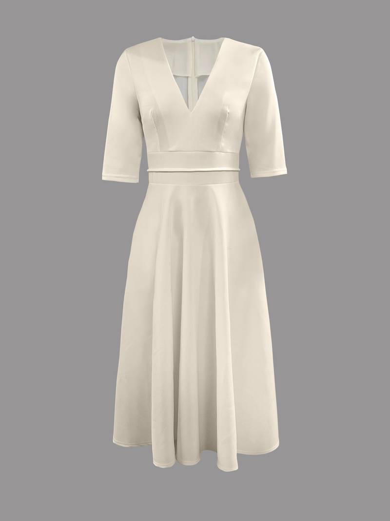 Luvik | Tyylikäs midi dress syvällä V-neck naisille