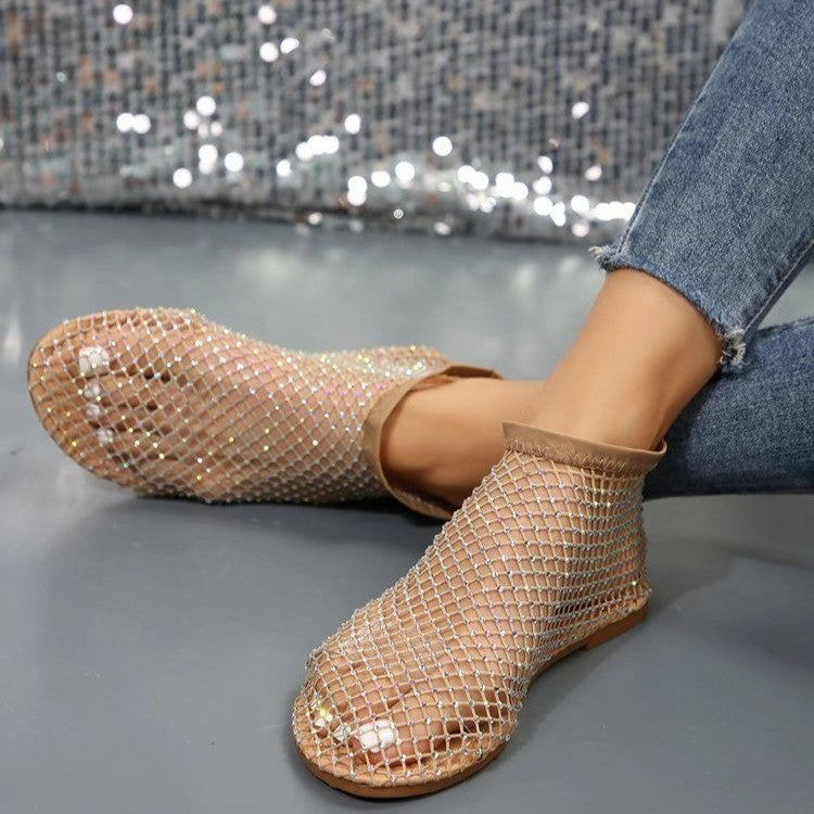 Luvik | Flache Damensandalen Mit Strassdesign