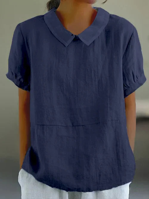 Luvik | Puuvilla and linen solid color shirt