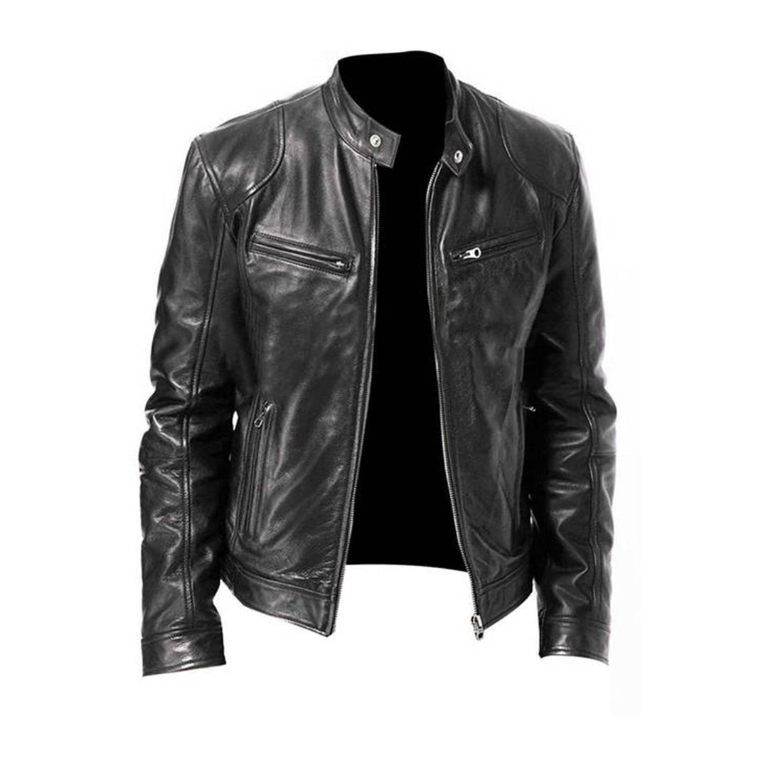 Luvik | Miesten Slim Fit Biker Takki - Moderni