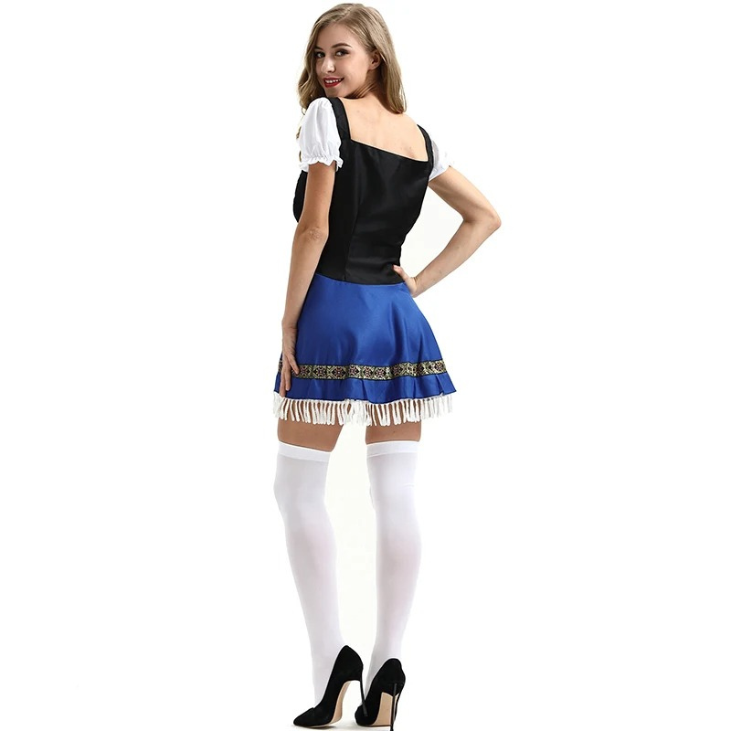 Luvik | Oktoberfest-mekko naisille Off-Shoulder-toppi ja essu