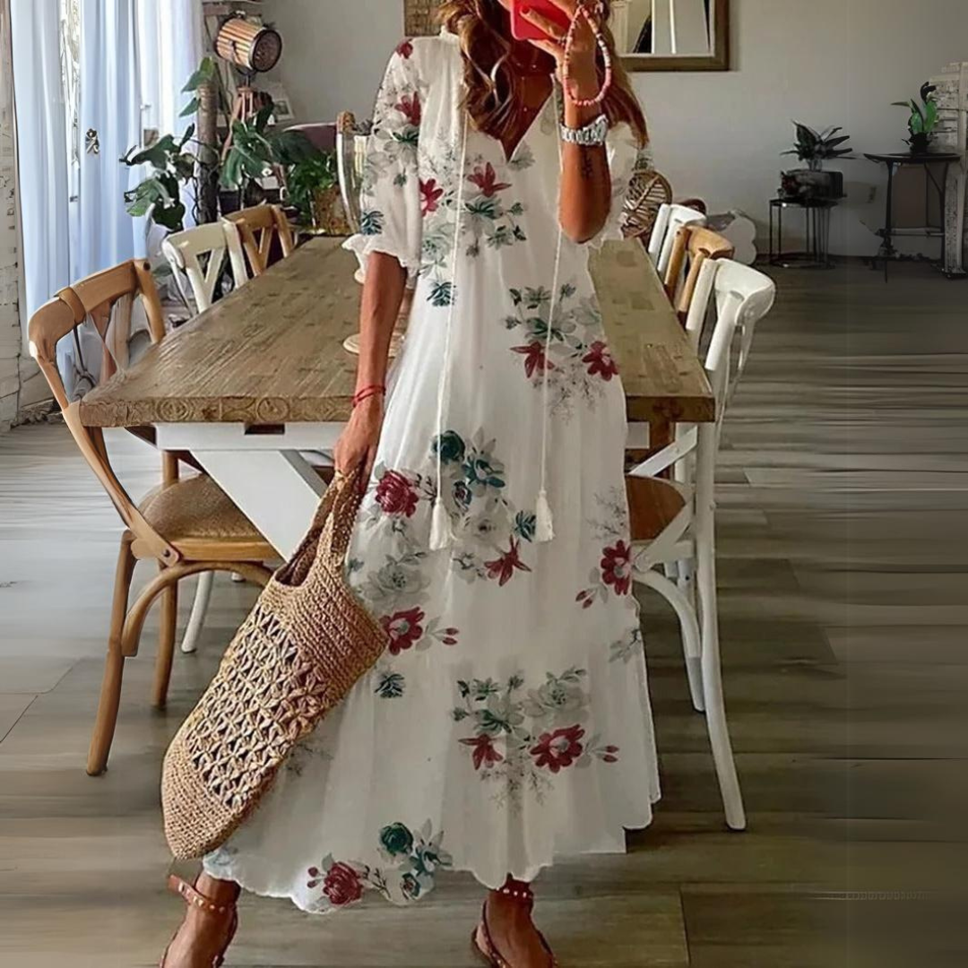Luvik | Maxi mekko kukkakuosi