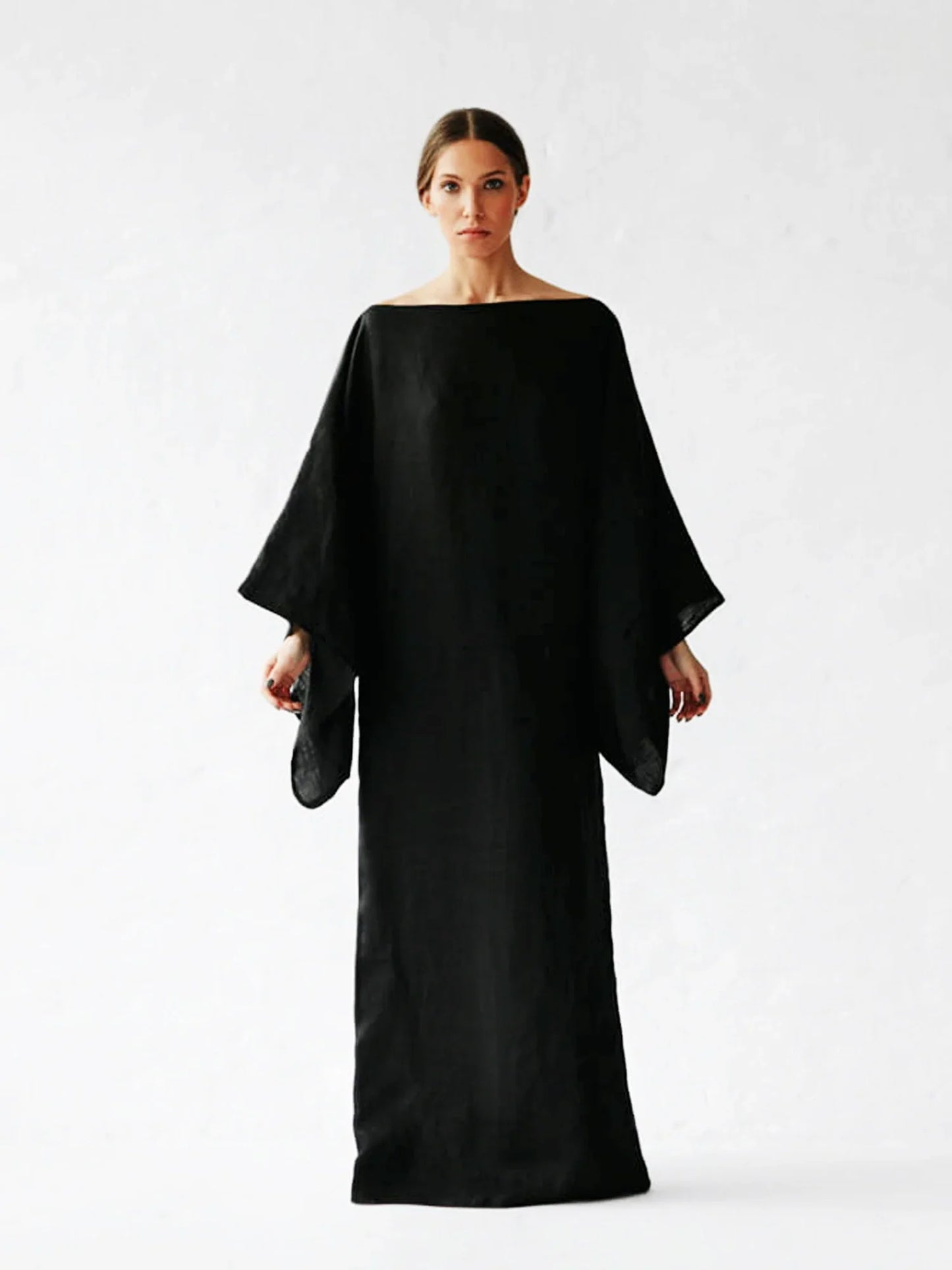 Luvik | Vaativat Draped Musta Mekko Naisille