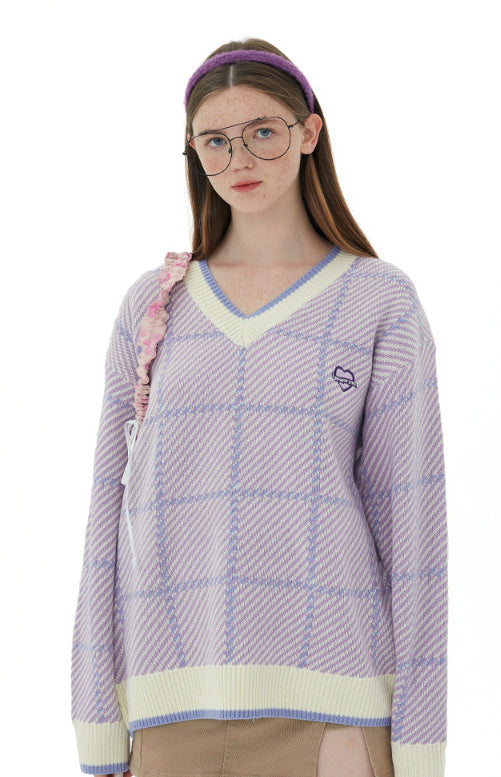 Luvik | College Style V-kaula-ompelu Pariskuntaswetteri