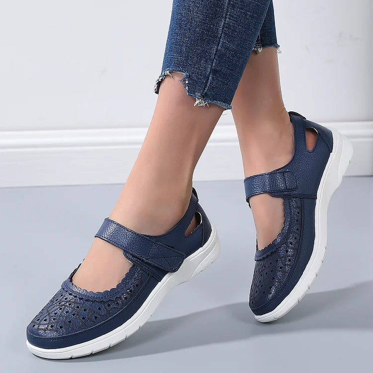 Luvik | Orthopedic comfort shoes made of white leather for women