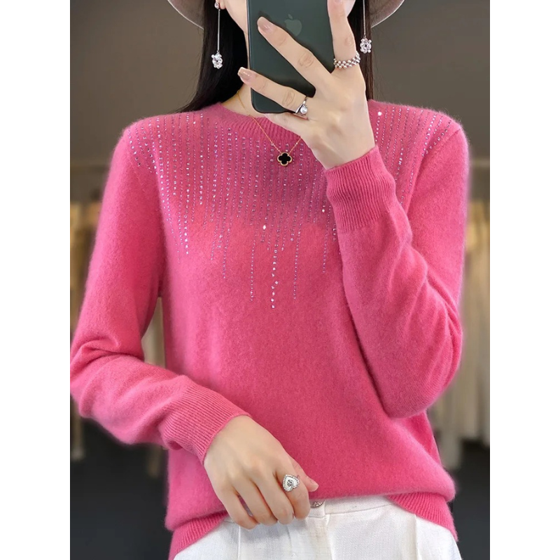 Luvik | Elegant women's knit with decorative stones