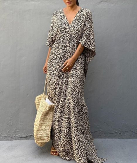 Luvik | Printed Cotton for Women Long Skirt with Matching Beach Cover-up
