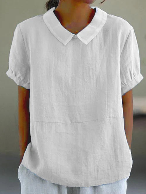 Luvik | Puuvilla and linen solid color shirt