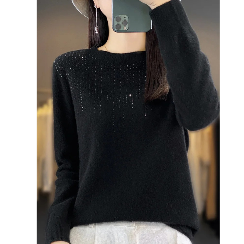 Luvik | Elegant women's knit with decorative stones