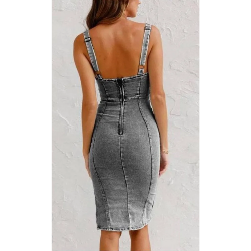 Luvik | Slim Fit Denim Dress for a Chic Look
